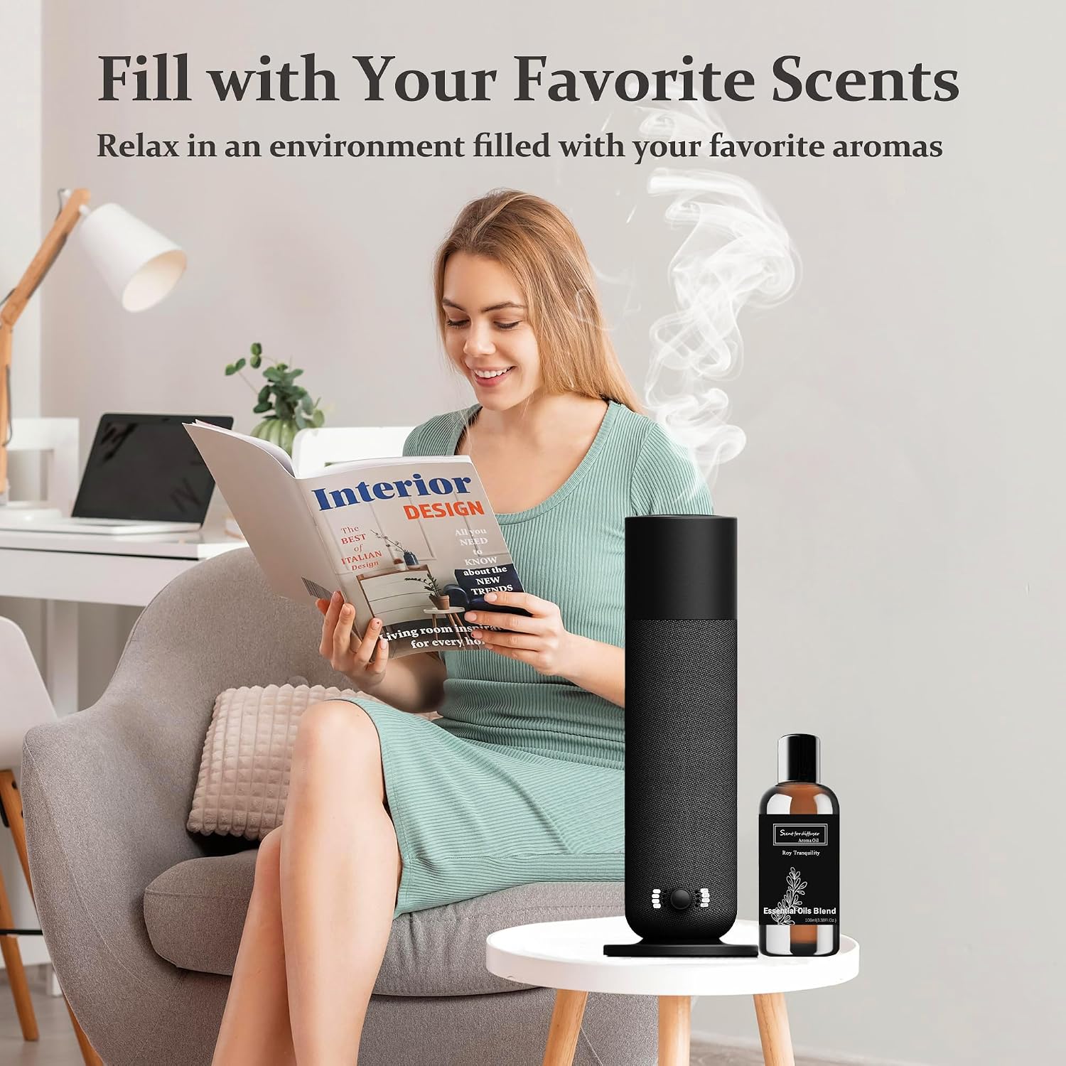 Detalle 2 de Waterless Essential Oil Diffuser, 150 mL Tank