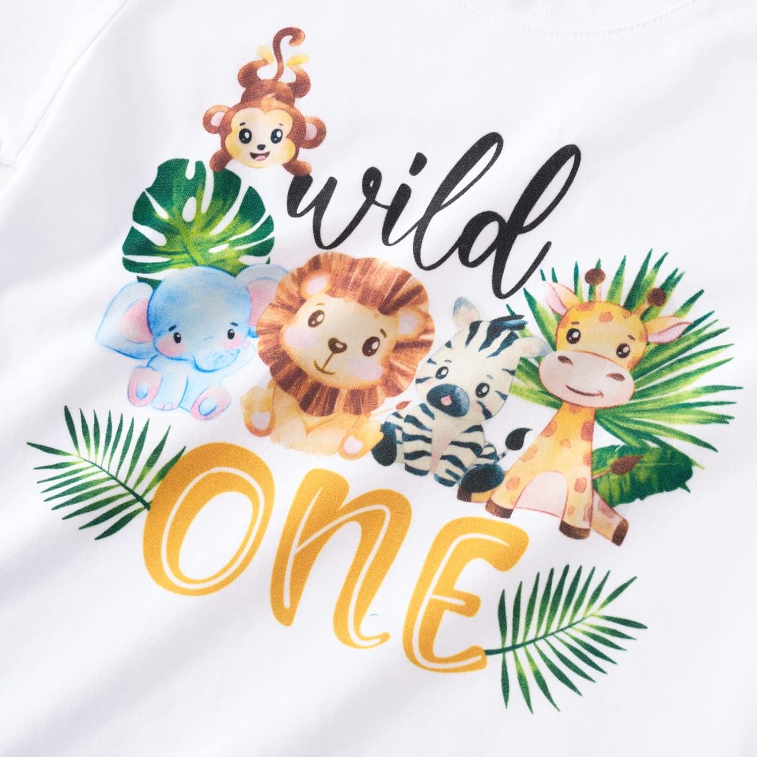 Thumbnail 3 de Baby Boy 1st Birthday T-Shirt – I’m Wild and 1 Jungle Animals Safari Top Tee