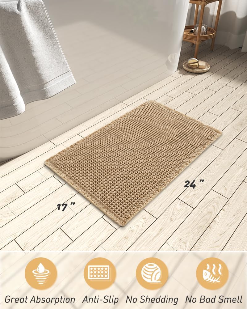 Thumbnail 1 de AMOAMI Upgraded Waffle Bath Mat 17" x 24"