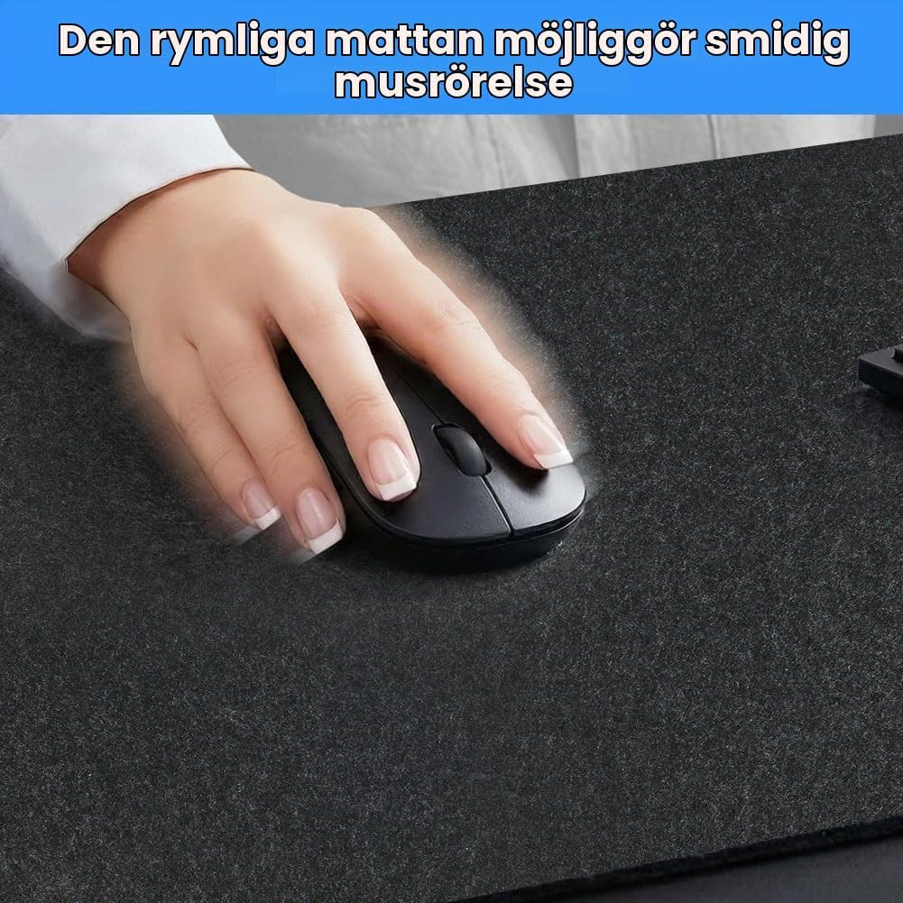 Thumbnail 5 de AUYAO 5527177 skrivbordsunderlägg i filt, 80 × 40 cm, halkfri undersida