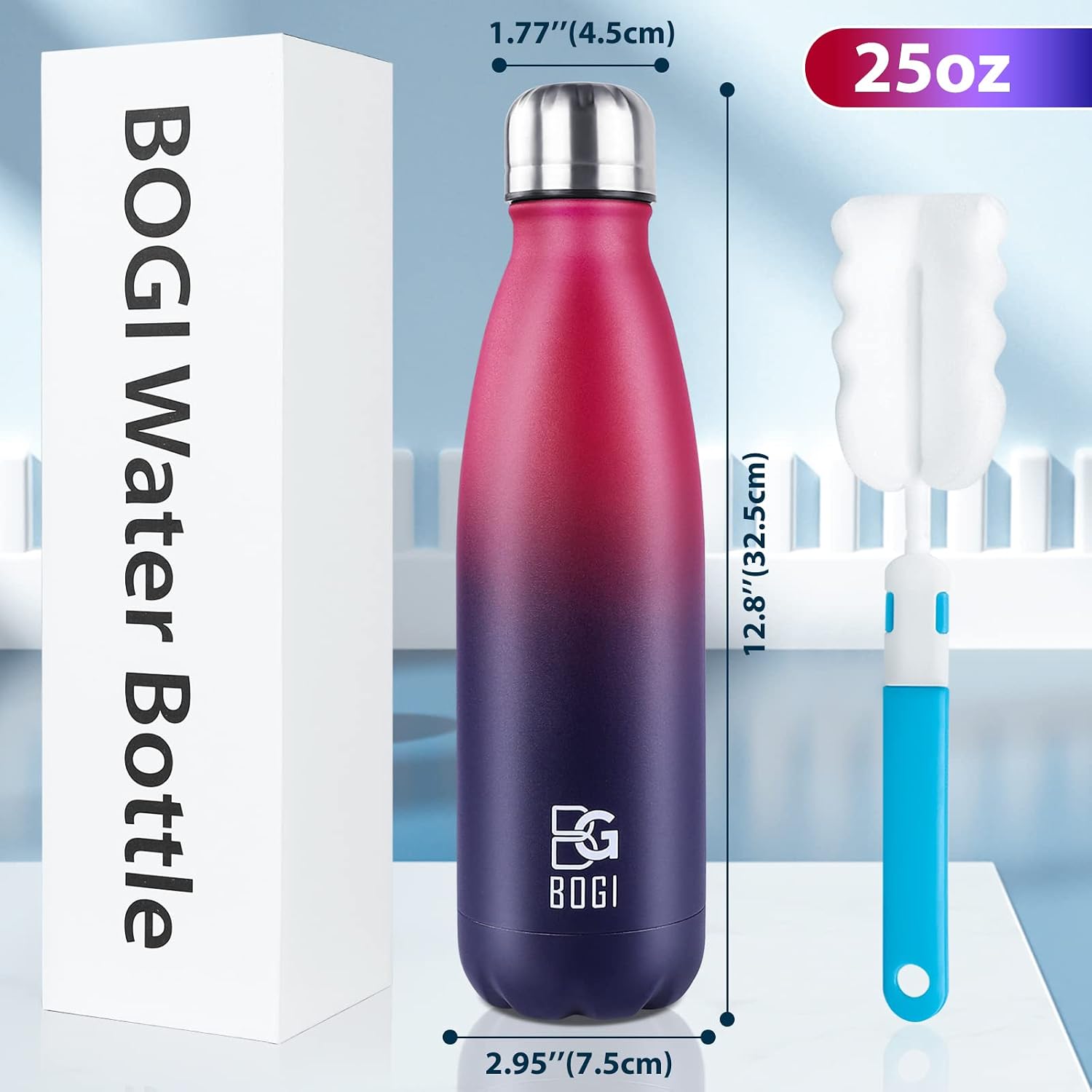 Thumbnail 1 de BOGI 2 Pack Insulated Water Bottle 750ml