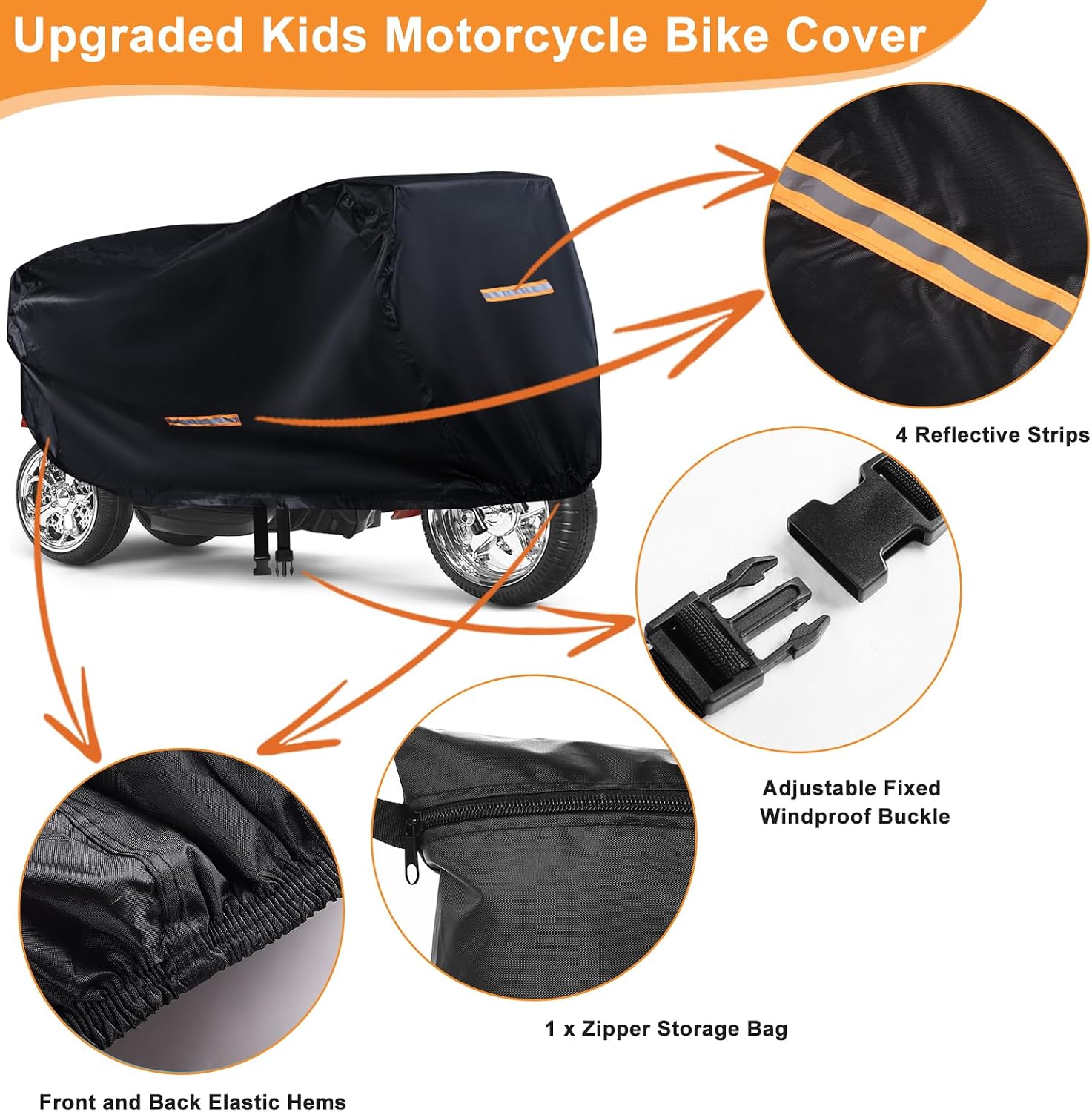 Detalle 2 de Kids Bike Cover 420D Oxford Fabric