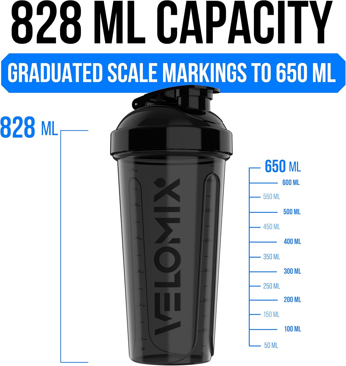 Thumbnail 3 de VELOMIX protein shaker bottle 828ml 2 pack