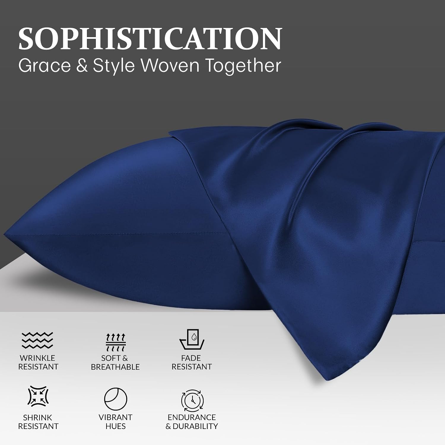 Thumbnail 1 de Lazzaro Satin Silk Pillowcases for Hair and Skin 50 x 75 cm