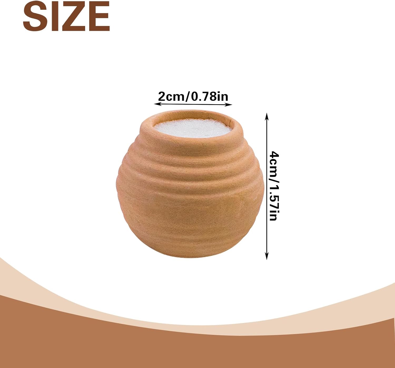 Detalle de QoTang 4 Sets Wasserpflanzen Fixed Ring – Keramikgefäß mit Schwamm, 4 x 4 cm, Rot