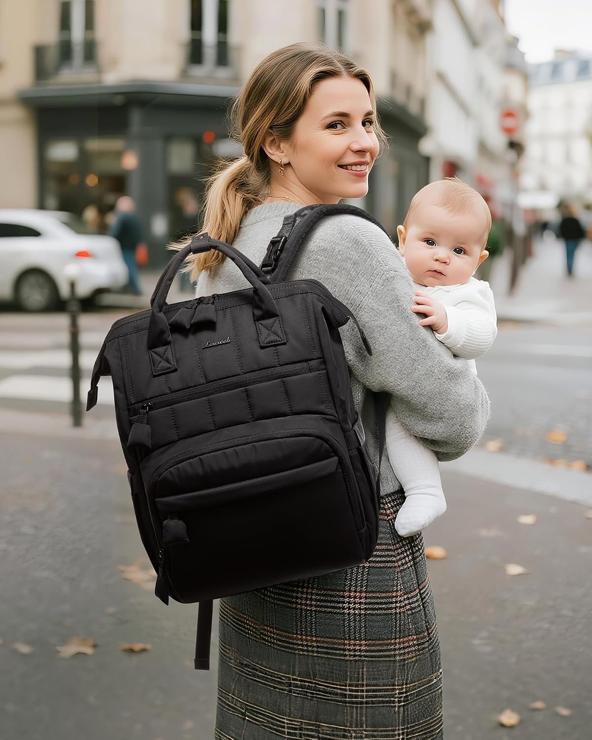 Detalle 2 de LOVEVOOK Wickelrucksack 15,6 Zoll Laptopfach