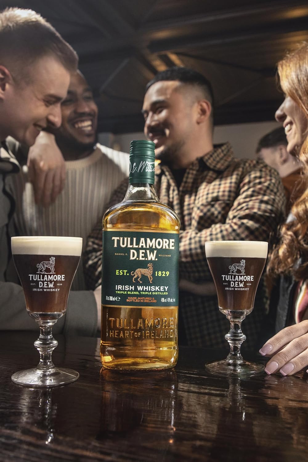 Detalle de Tullamore D.E.W. Original Blended Irish Whiskey 70 cl – milde Komposition aus Grain-, Malt- und PotStill-Whiskey