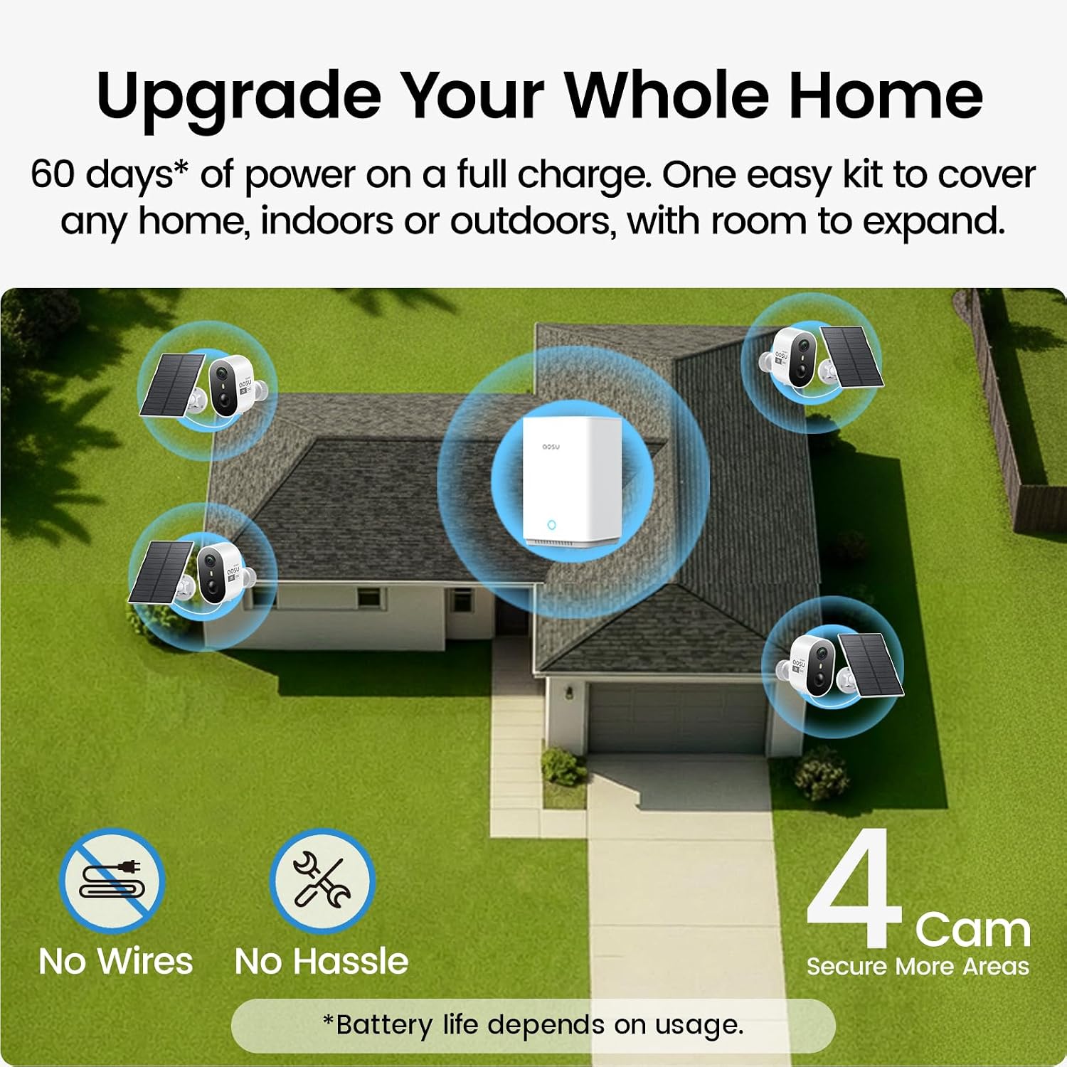 Thumbnail 2 de aosu outdoor security camera system, 32GB
