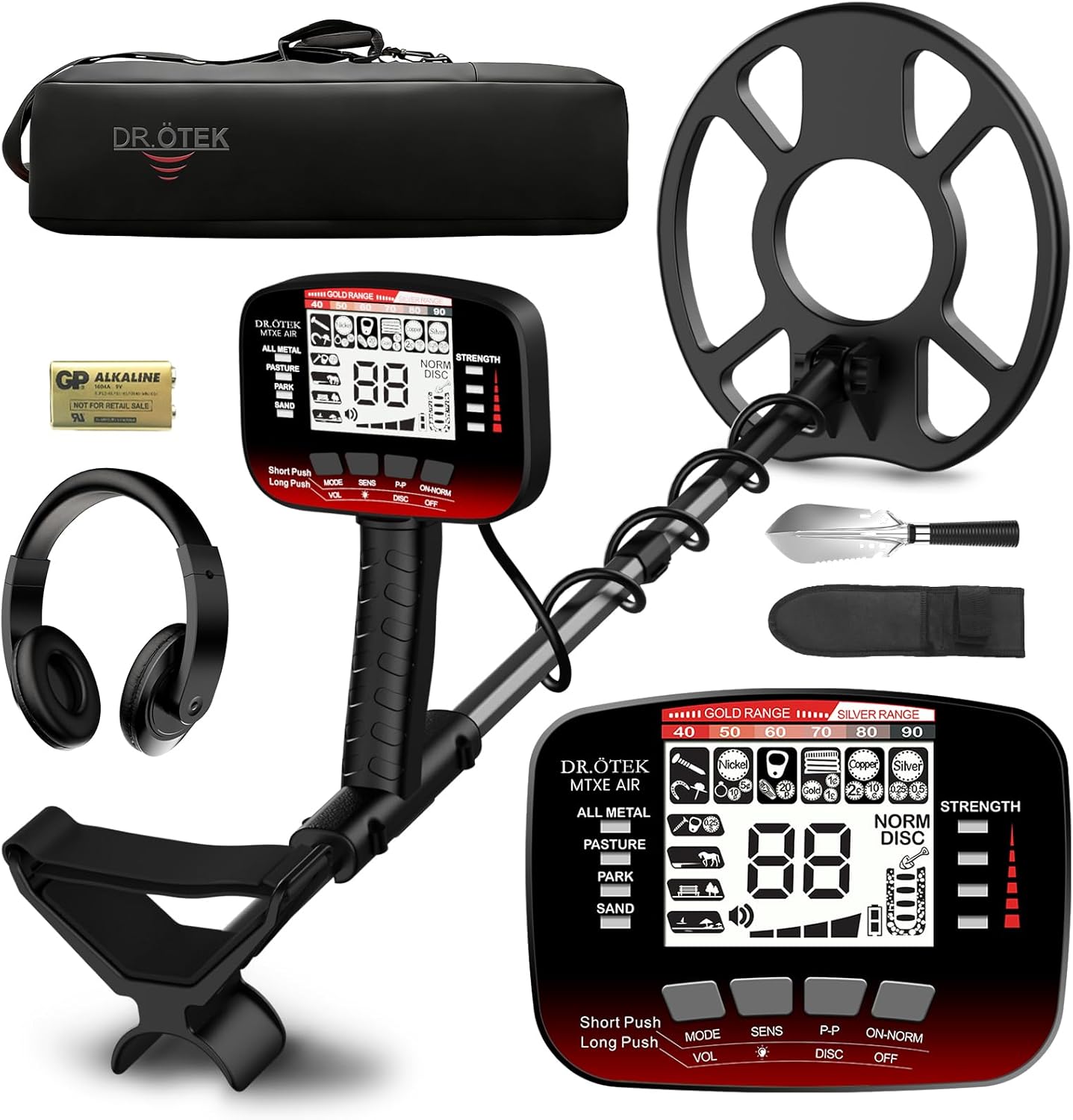 DR.ÖTEK Metal Detector 6-mode waterproof detector 📡