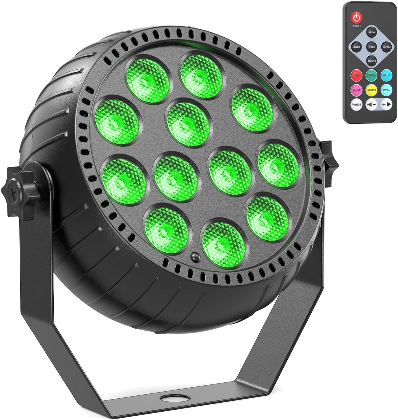 Detalle de ZonQoonz ZQ016032 Rechargeable Mini PAR Stage Light, 12 RGB LEDs