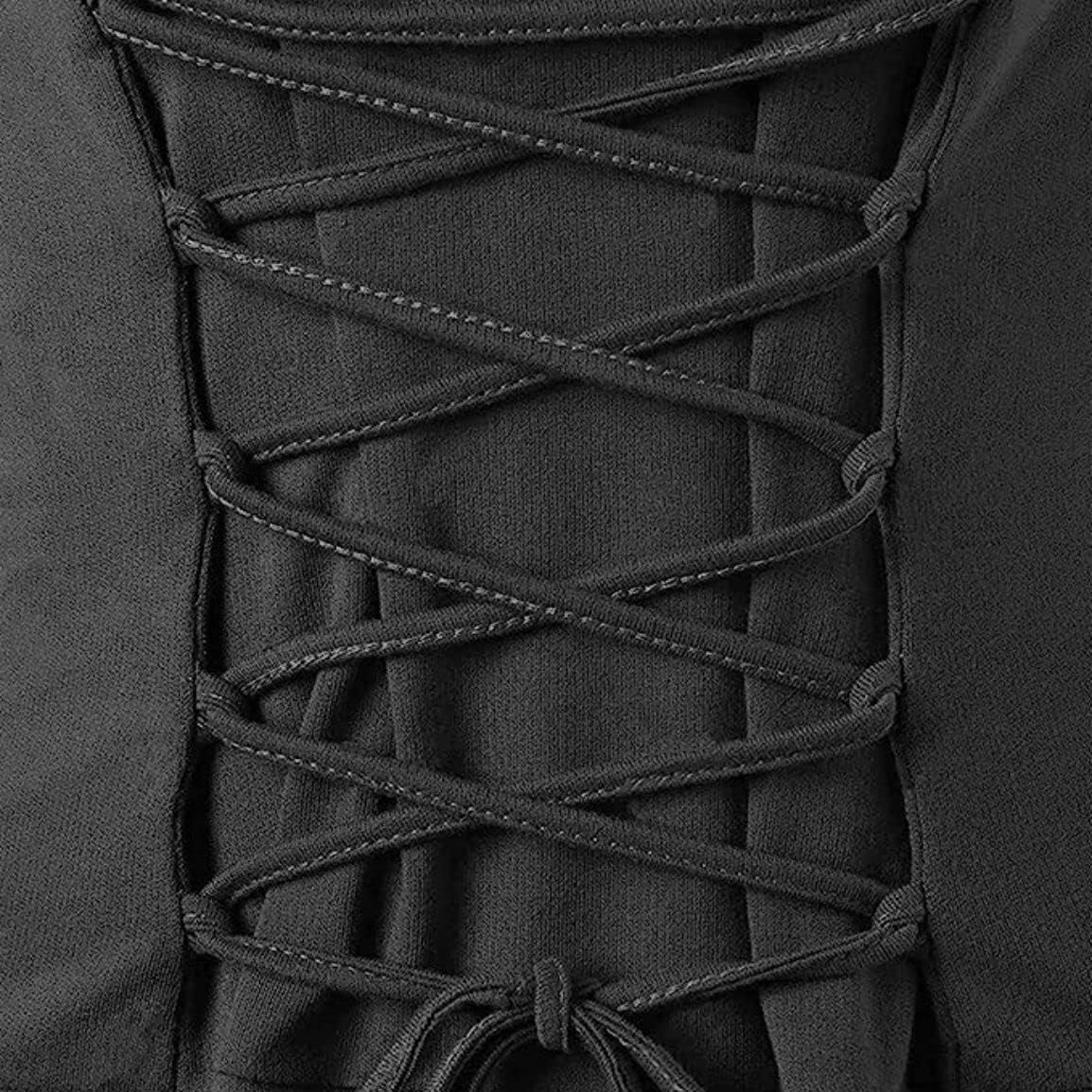 Detalle 2 de TSIRNK TSIRNK23213 gothic damesjurk met capuchon voor Halloween en carnaval