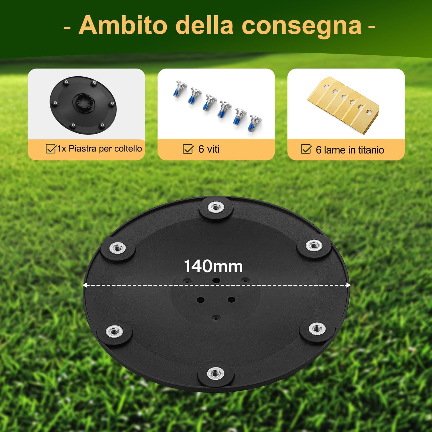 Thumbnail 3 de FourShow Coupe Plus Efficace – disco lame di ricambio (6 pezzi) per Husqvarna Automower 305 e Gardena R38Li-R80Li