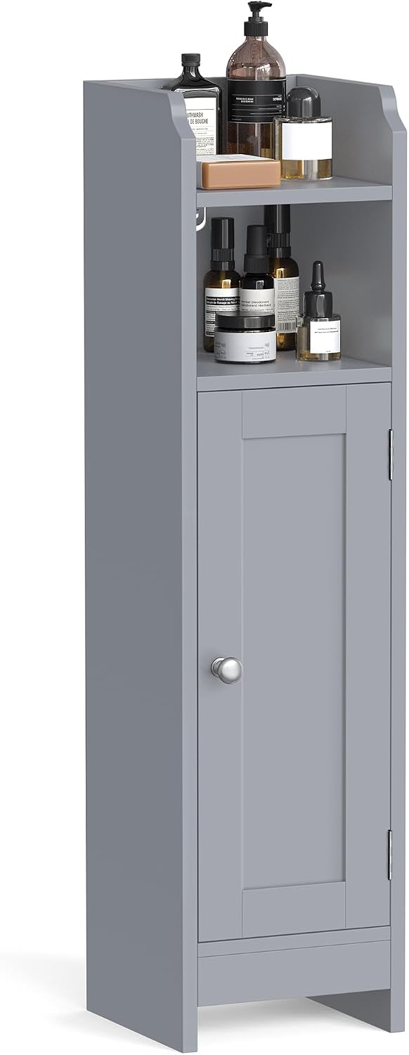 Detalle de VASAGLE Corner Storage Cabinet, Dove Gray