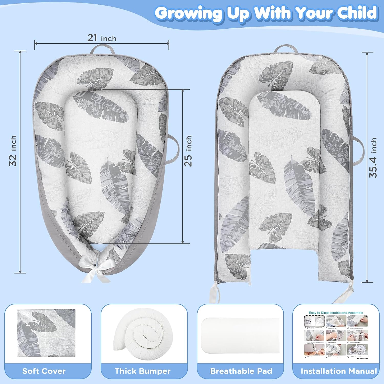 Thumbnail 5 de URMYWO Baby Nest Lounger for 0–12 Months 👶