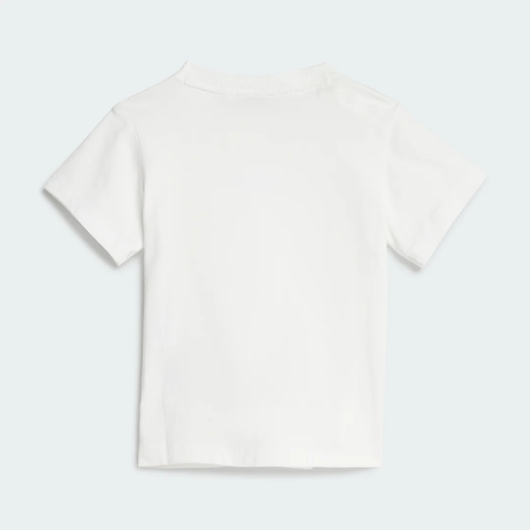 Thumbnail 2 de Conjunto Essentials (Bebé) de Adidas: camiseta y pantalón corto en blanco