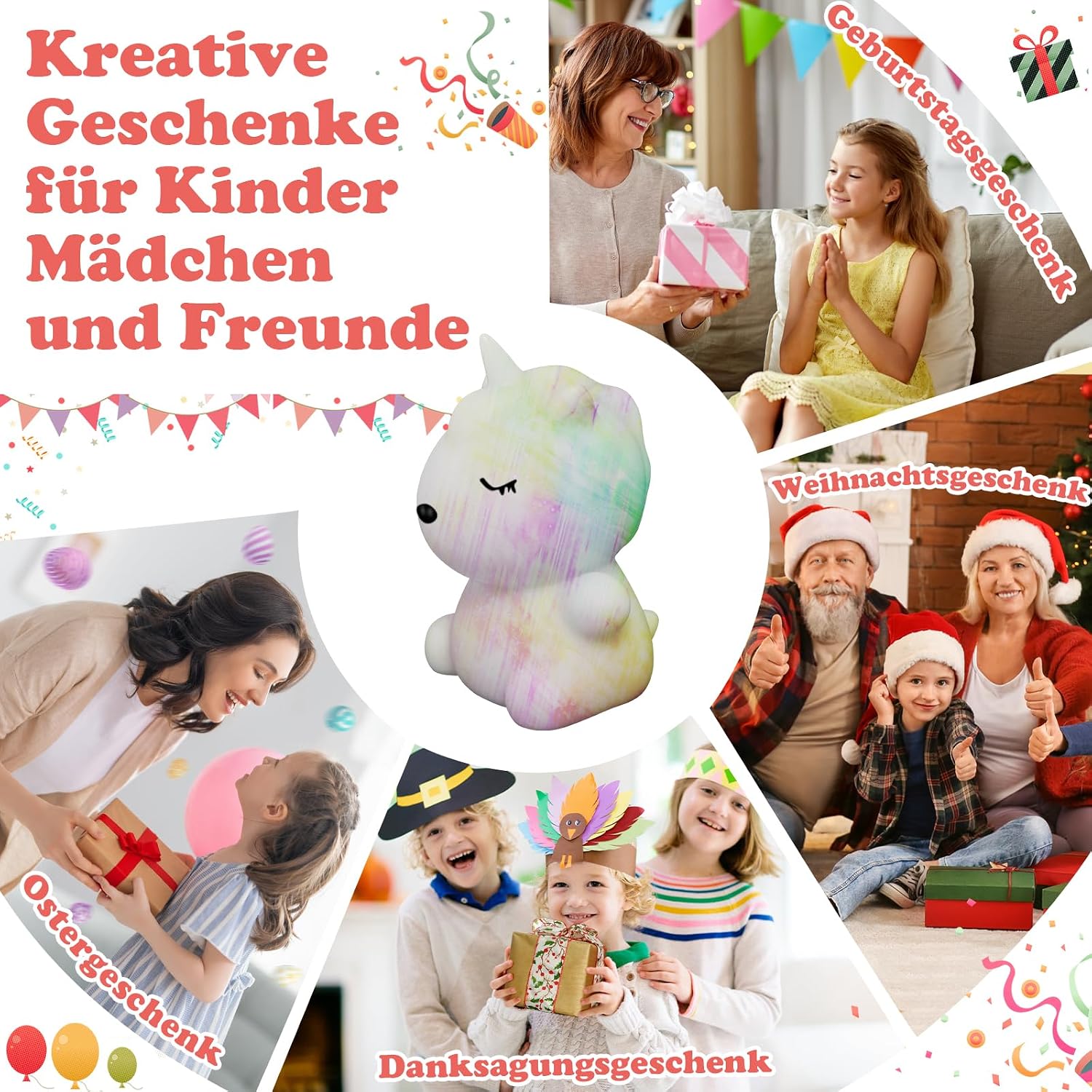 Detalle de SYAKZK Einhorn-Doodle-Nachtlicht Bastelset für Kinder zu Ostern