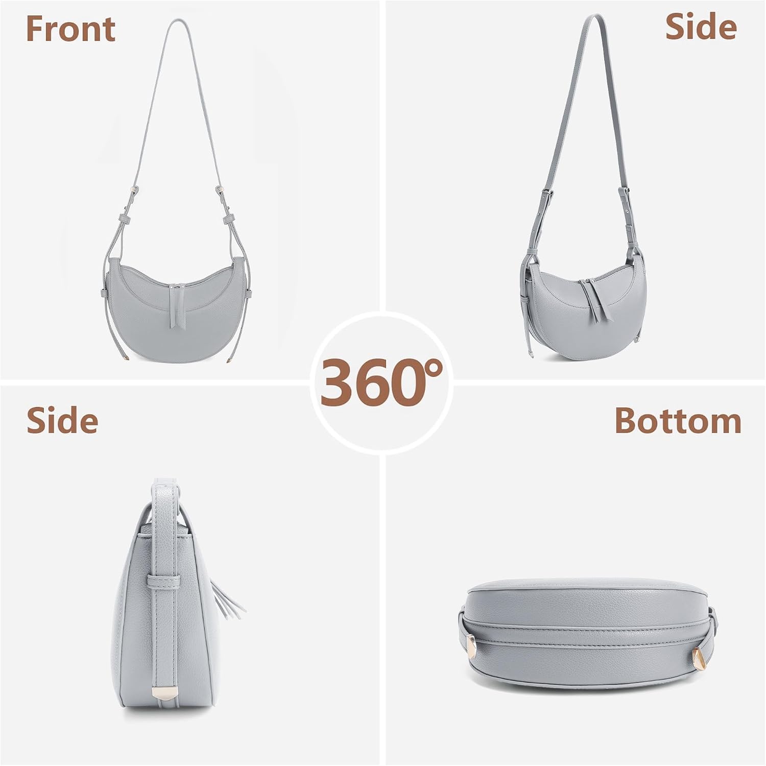 Detalle 2 de GEMIU Crescent Crossbody Bag in Faux Leather