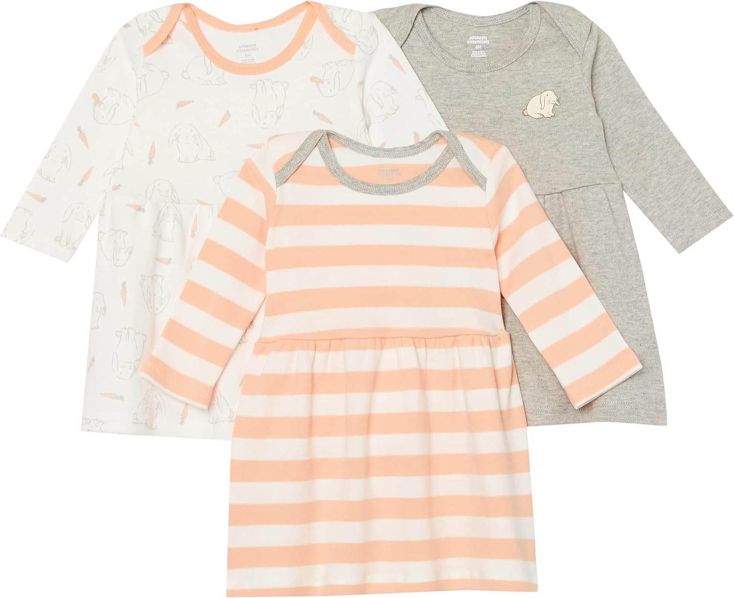 Thumbnail 4 de Amazon Essentials Robe à Manches Longues en Coton Bébé Fille – Lot de 3