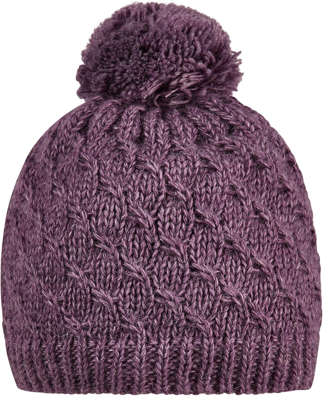 Detalle de Sterntaler Mädchen Beanie-Mütze Bommelmütze Meliert – Purpur, Größe 47