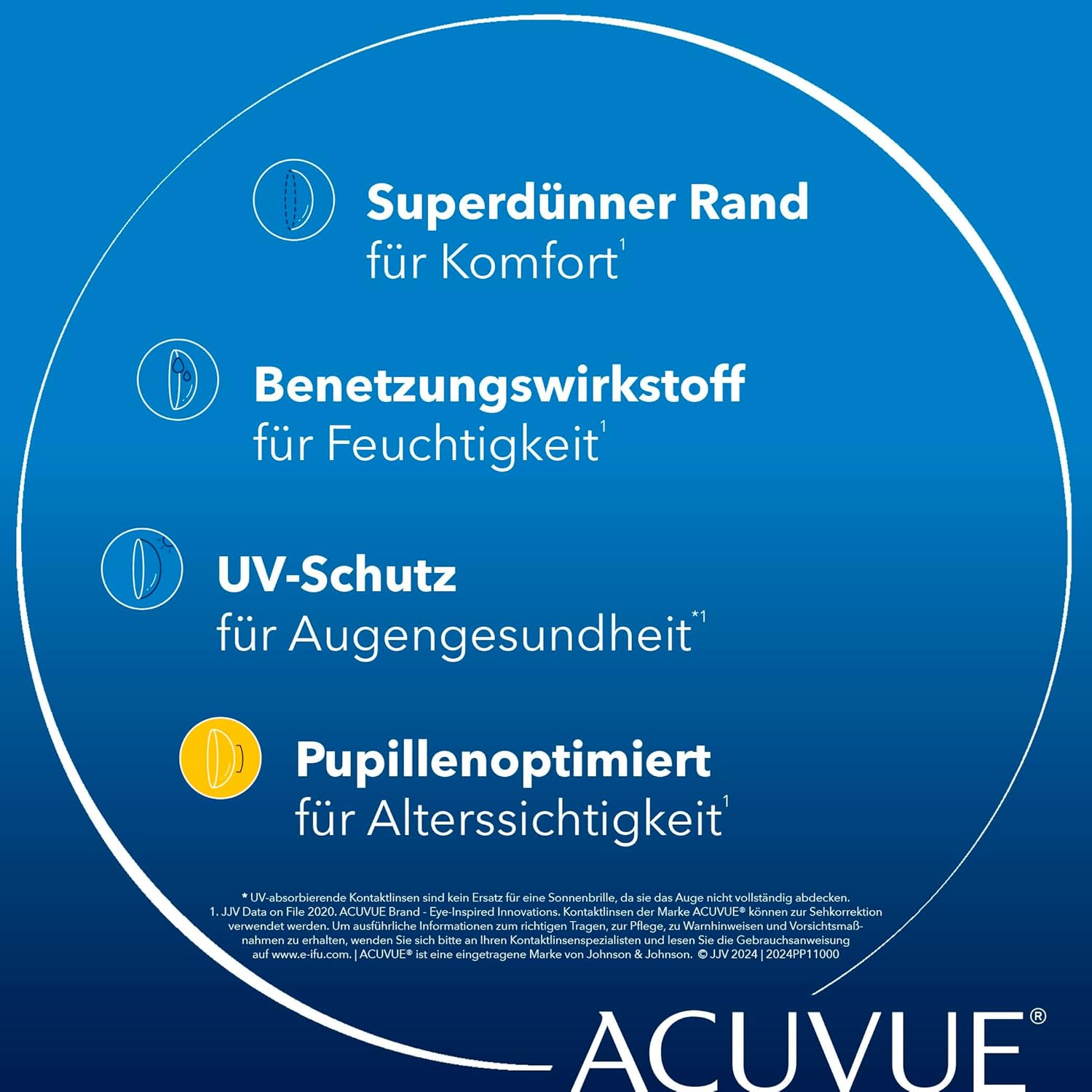 Thumbnail 6 de ACUVUE MOIST 1‑DAY Multifocal Tageskontaktlinsen mit Feuchtigkeit (2,00 dpt, Add. niedrig) – 30 Linsen