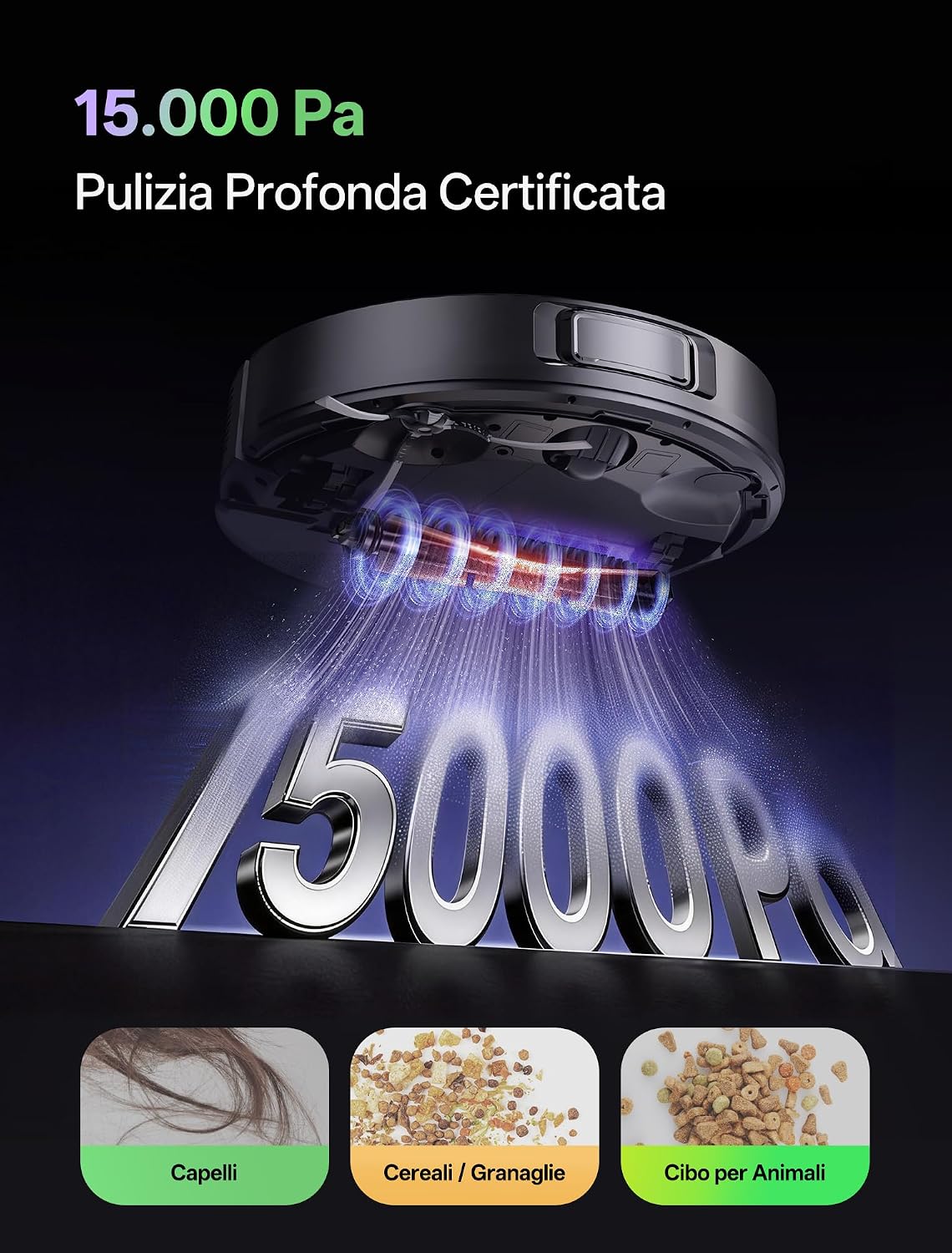 Detalle 2 de Vexilar W15 Robot Aspirapolvere 10000Pa