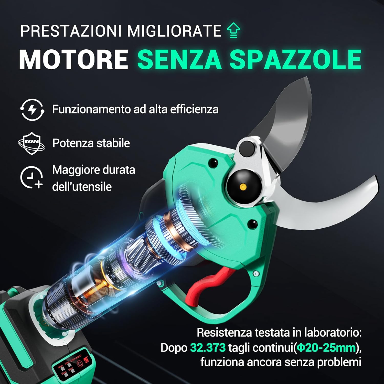 Thumbnail 1 de DCA Forbici portatili a batteria 20V brushless per potatura fino a 35 mm con lama SK5