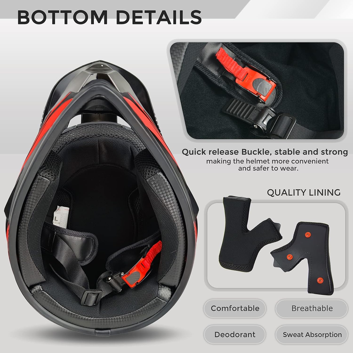 Detalle 2 de Motocross Helmet XL DOT Certified