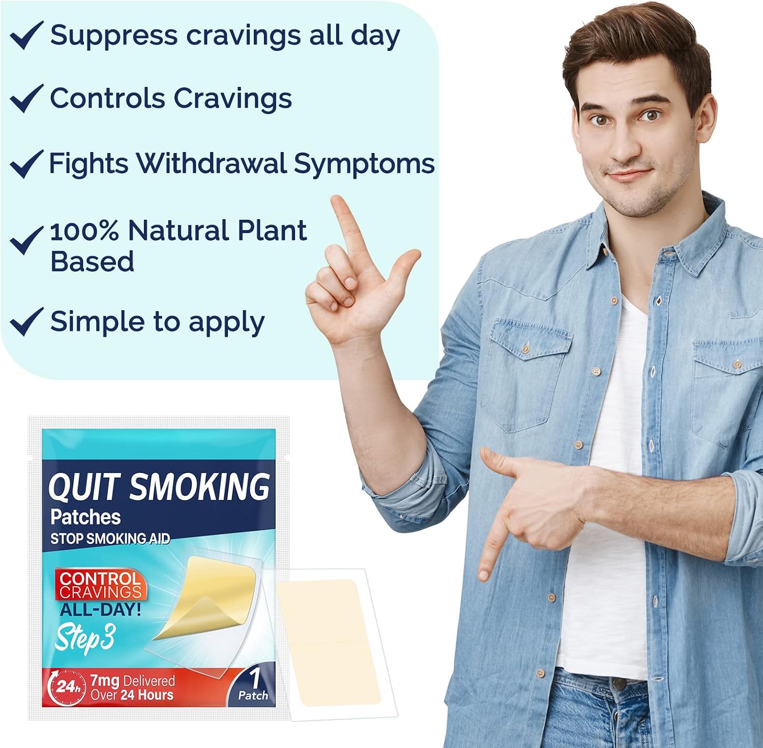 Thumbnail 2 de Quit Smoking Patches Step 3 (7mg) – 30 Count