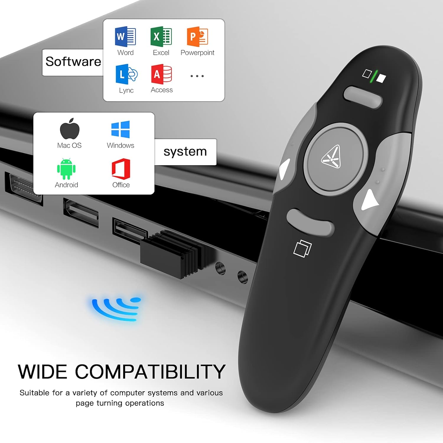 Thumbnail 2 de QUI Presentation Clicker Pointer 328ft wireless presenter