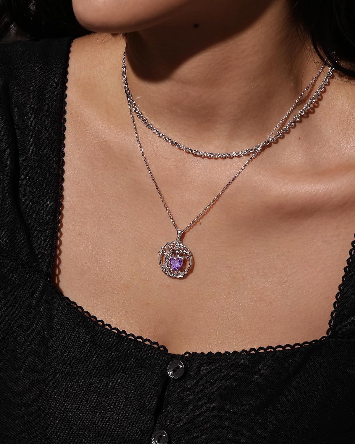 Detalle 2 de FANCIME Tree of Life Necklace, 23.5 mm Pendant