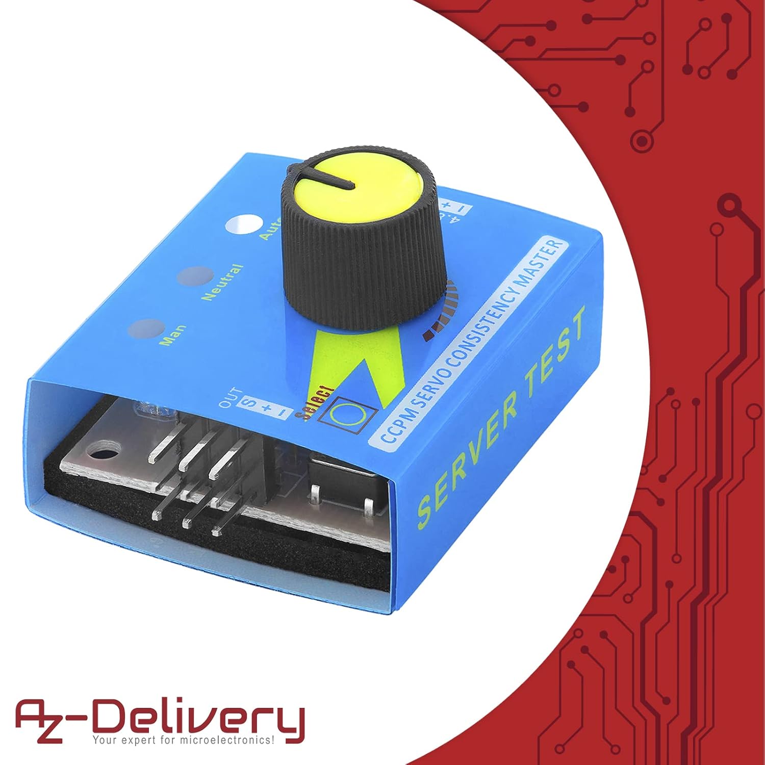 Thumbnail 4 de AZDelivery 3x Multi Servo Tester 3CH: controllo velocità/corrente per servi e setup ESC (con e-book)
