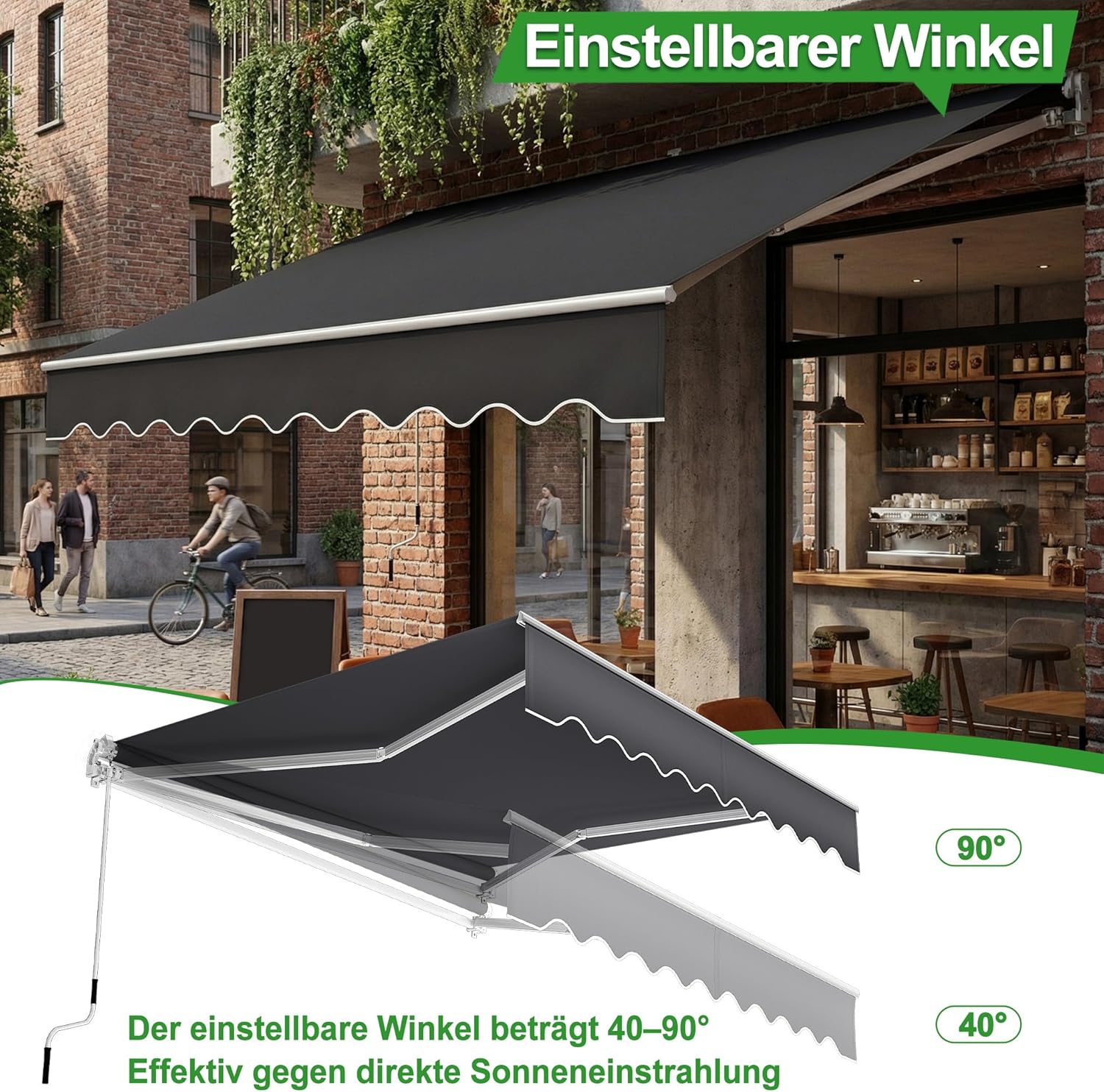 Detalle 2 de ACXIN 3,6 x 3 m tenda da sole grigio