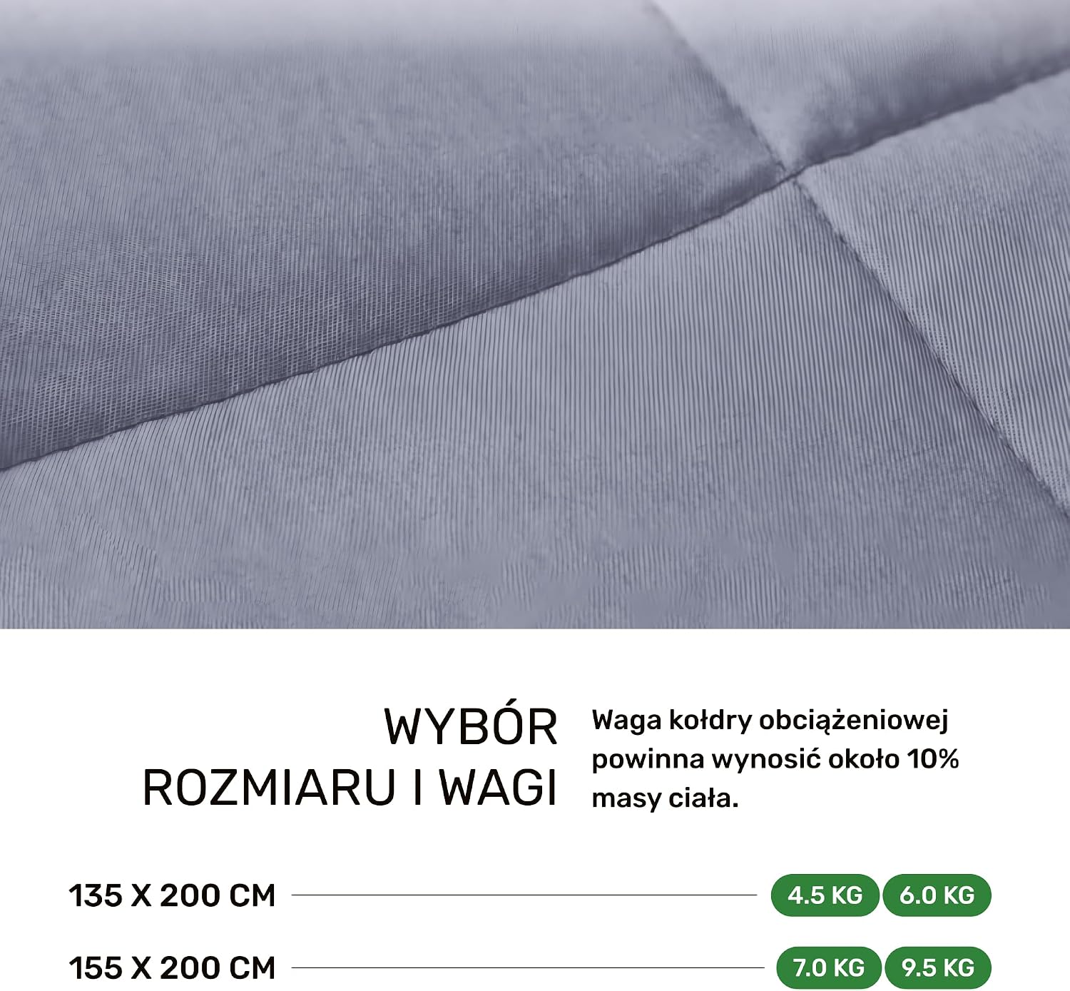Detalle de Dailydream DD11WBKParents_BE – koc obciążeniowy 135 × 200 cm, 4,5 kg