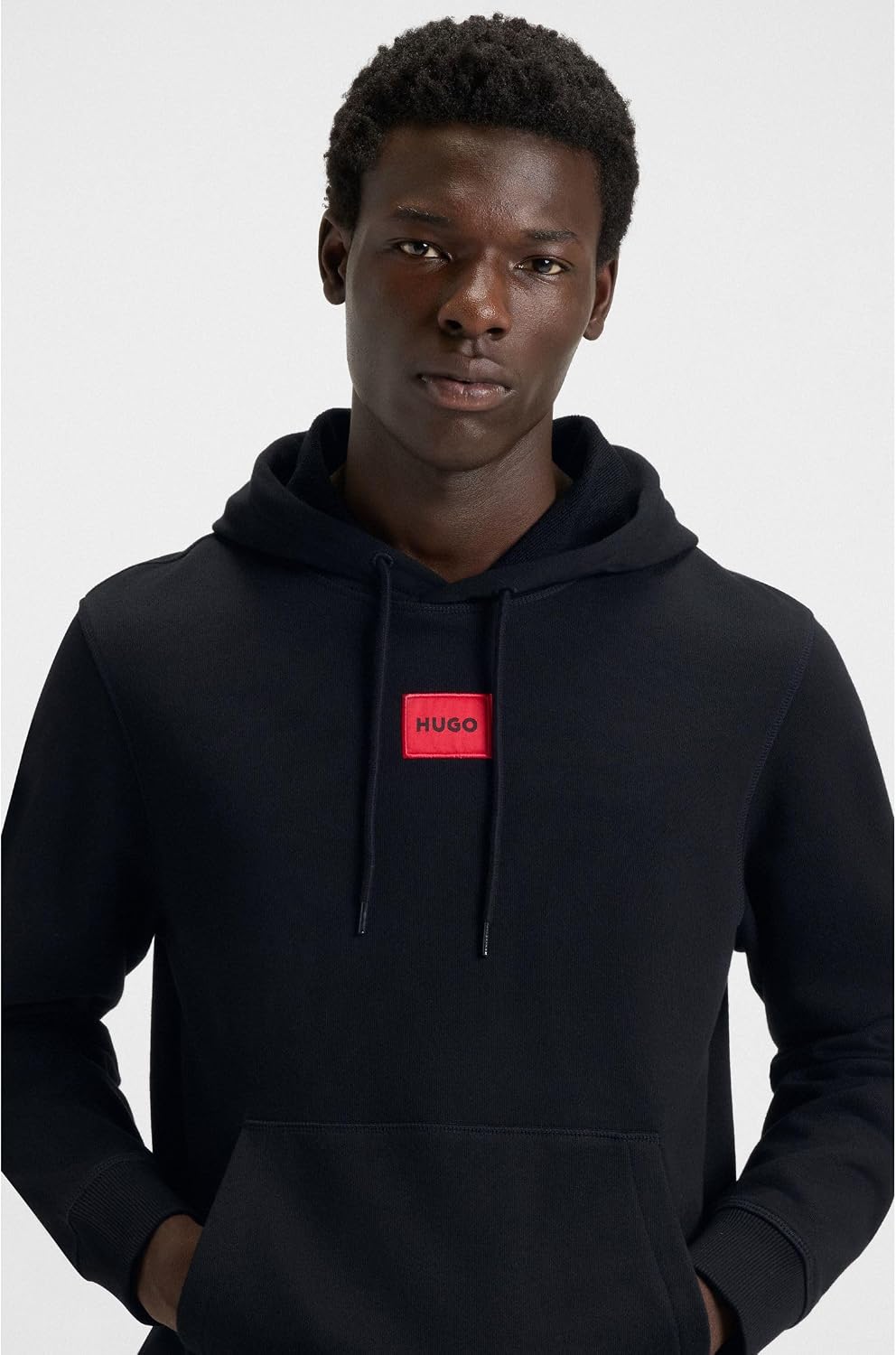 Detalle 2 de HUGO Mens Daratschi214 Cotton-terry Hooded Sweatshirt