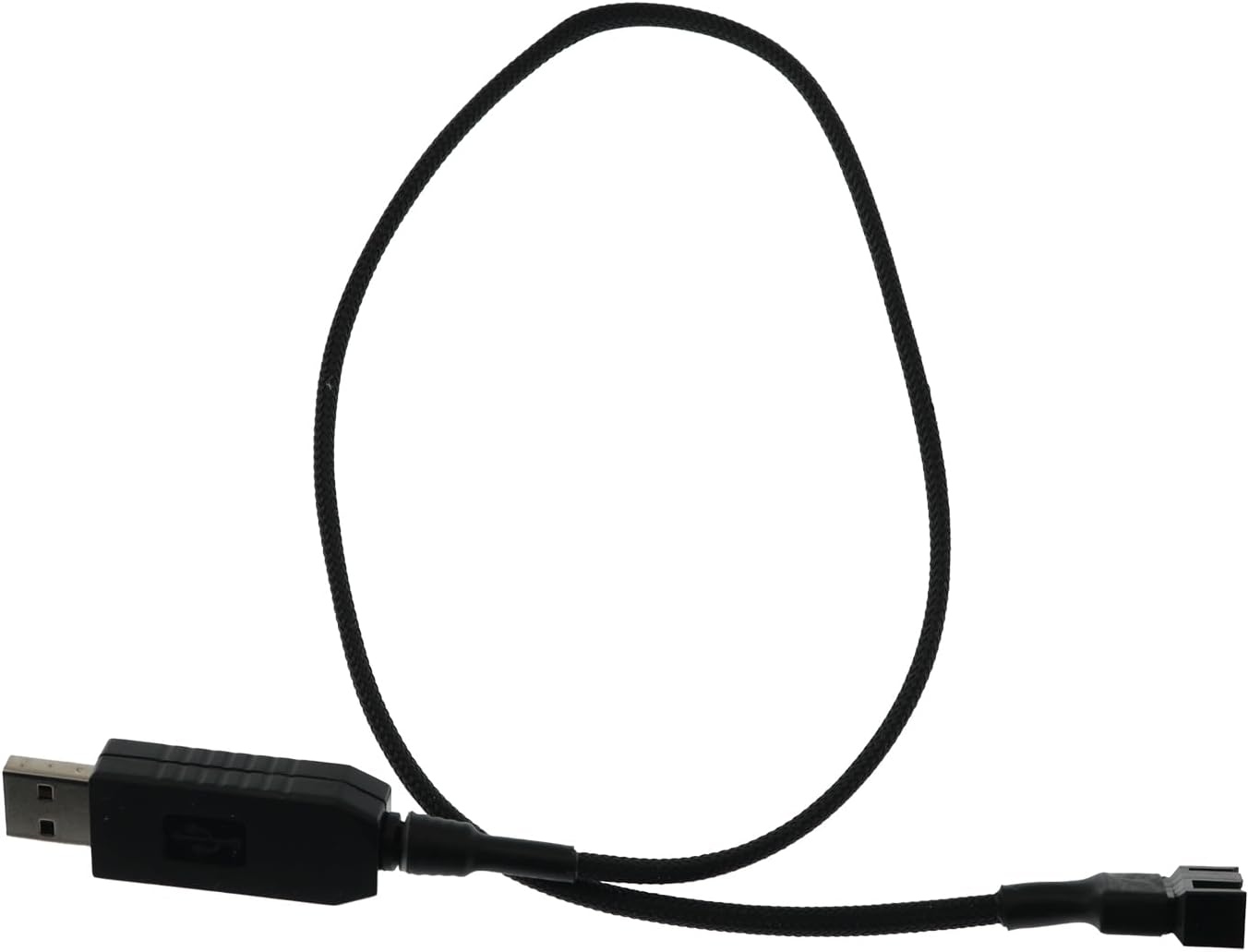Detalle 1 de YTgilo USB to 12V Boost Cable for Fans (Braided Sleeve, 24in)