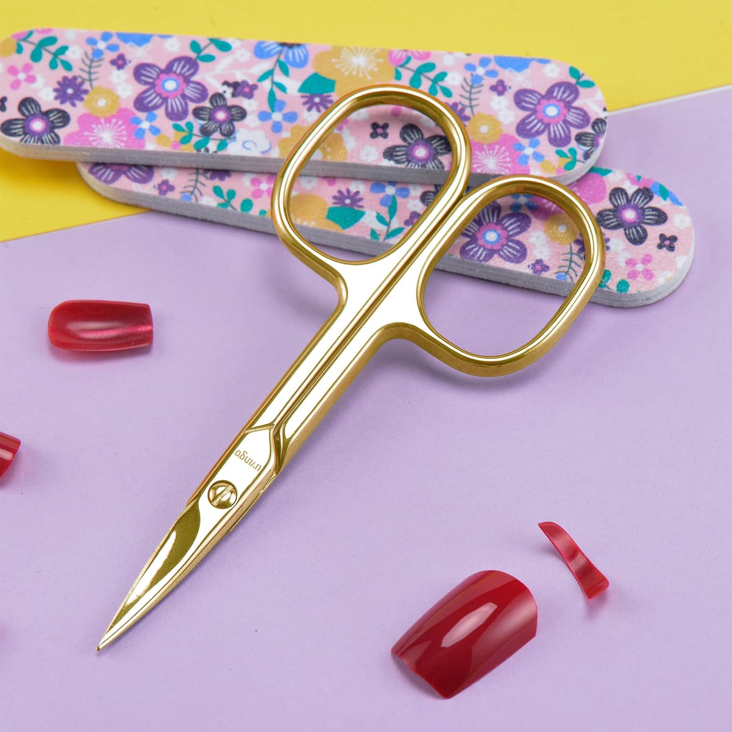Thumbnail 5 de Livingo Forbici professionali per unghie in acciaio inox, 8,9 cm, oro – versatili e affilate