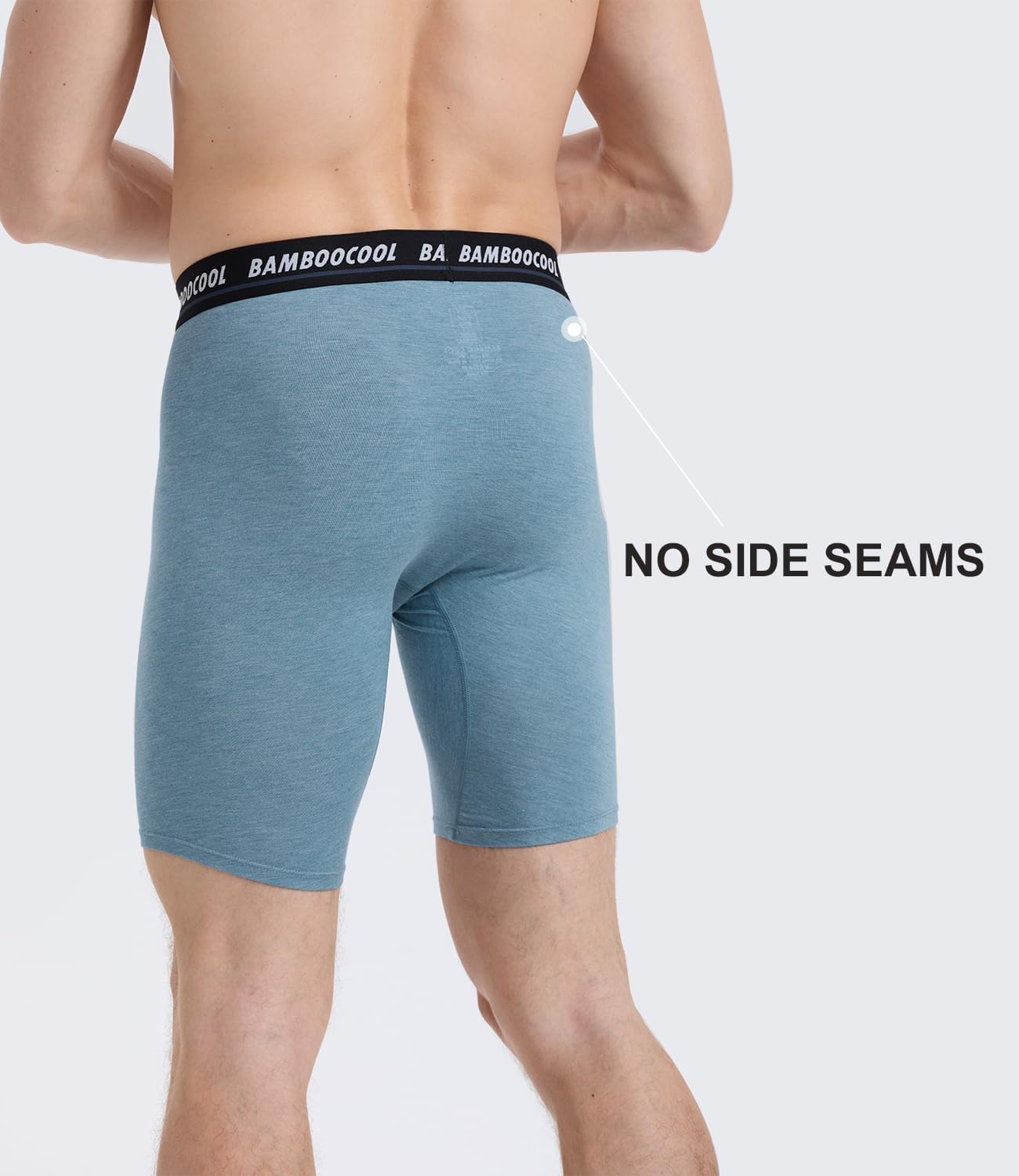 Detalle 2 de BAMBOO COOL Men's Long-Leg Boxer Briefs, Bamboo Viscose Stretch, Multipack