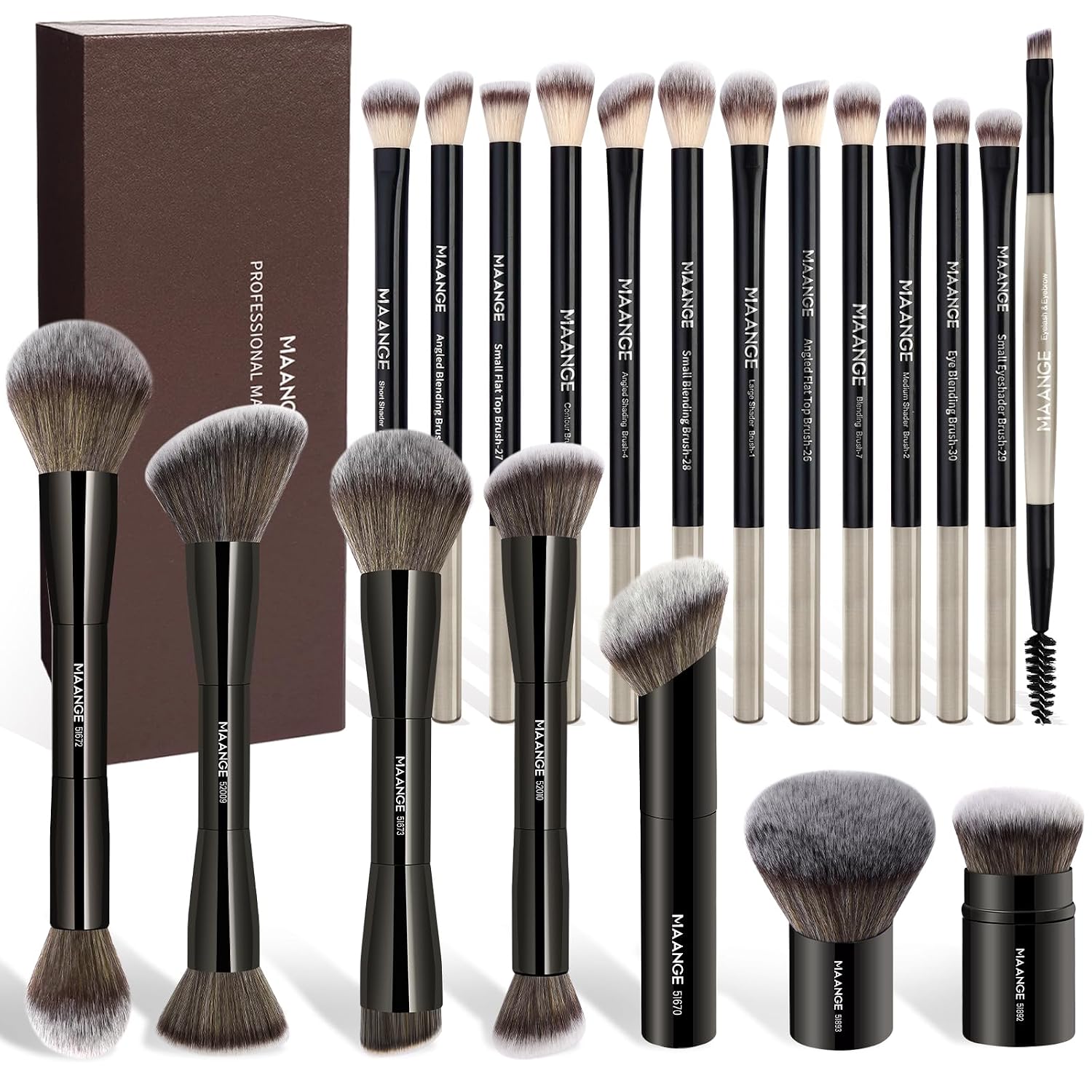 Detalle de MAANGE 20 Pcs Makeup Brushes Set ๐