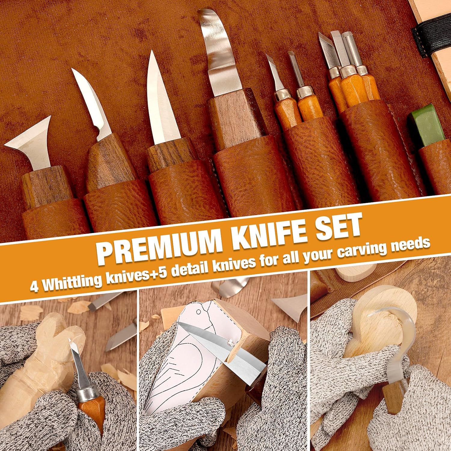 Detalle 2 de Wood Carving Kit with 6 Basswood Blocks