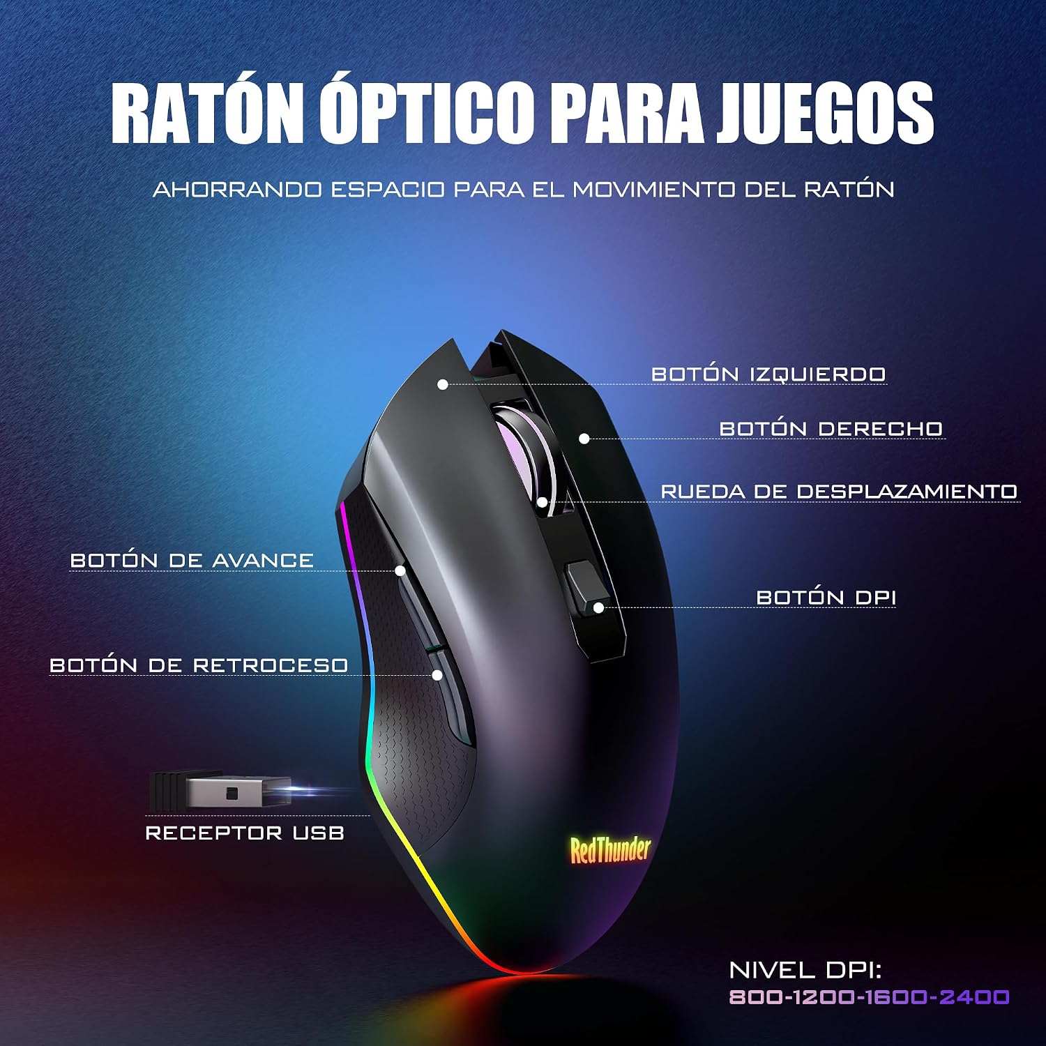 Thumbnail 5 de RedThunder K20 TKL Teclado Gaming inalámbrico RGB