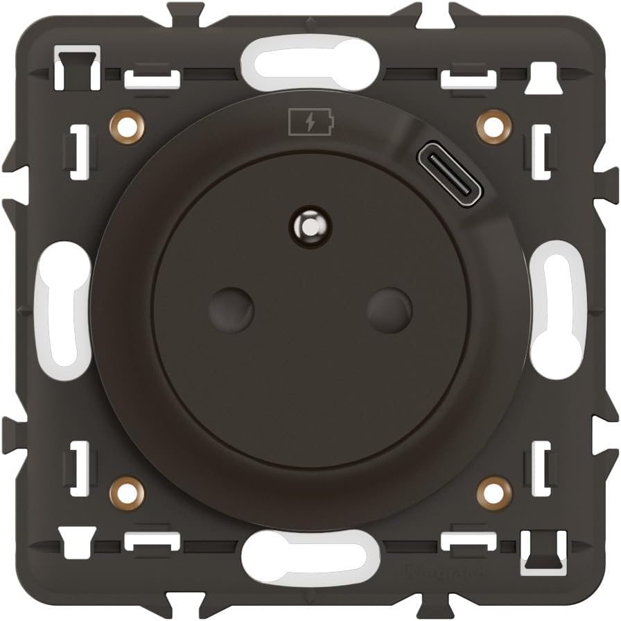 Thumbnail 3 de Legrand Prise électrique murale Céliane Surface avec terre, chargeur USB 7,5 W intégré (blanc)