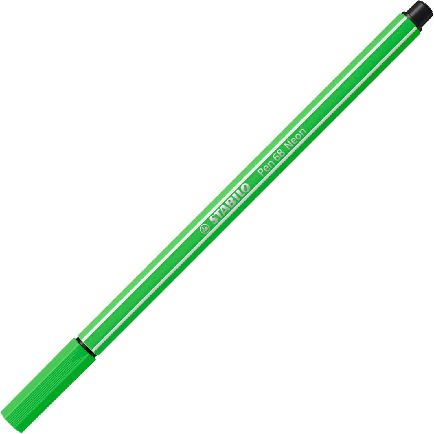 Detalle de STABILO Pen 68-5 viltstiften, 15 kleuren met 5 neonkleuren en 1 mm punt