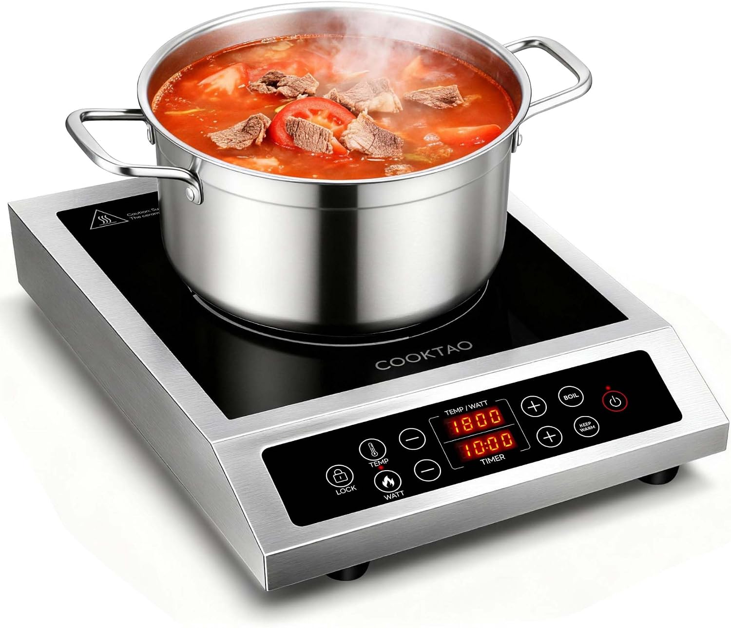 Detalle de Cooktao HL-CC05 Single-Burner Induction Cooktop, 1800W, Temperature Control