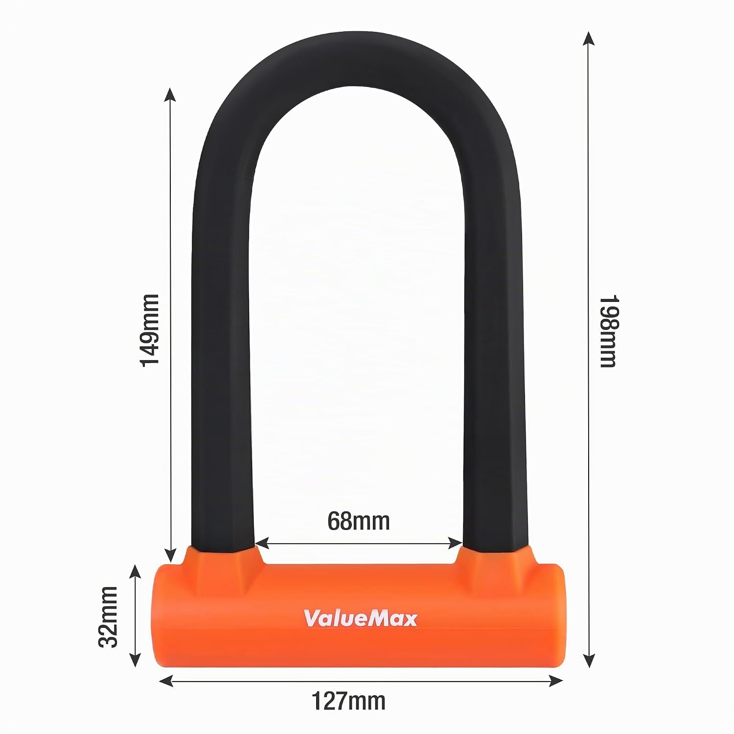 Detalle 2 de ValueMax Lucchetti a U 2 in 1 con Cavo 1,8 m e Supporto per Bicicletta, Veicoli Elettrici e Motocicli