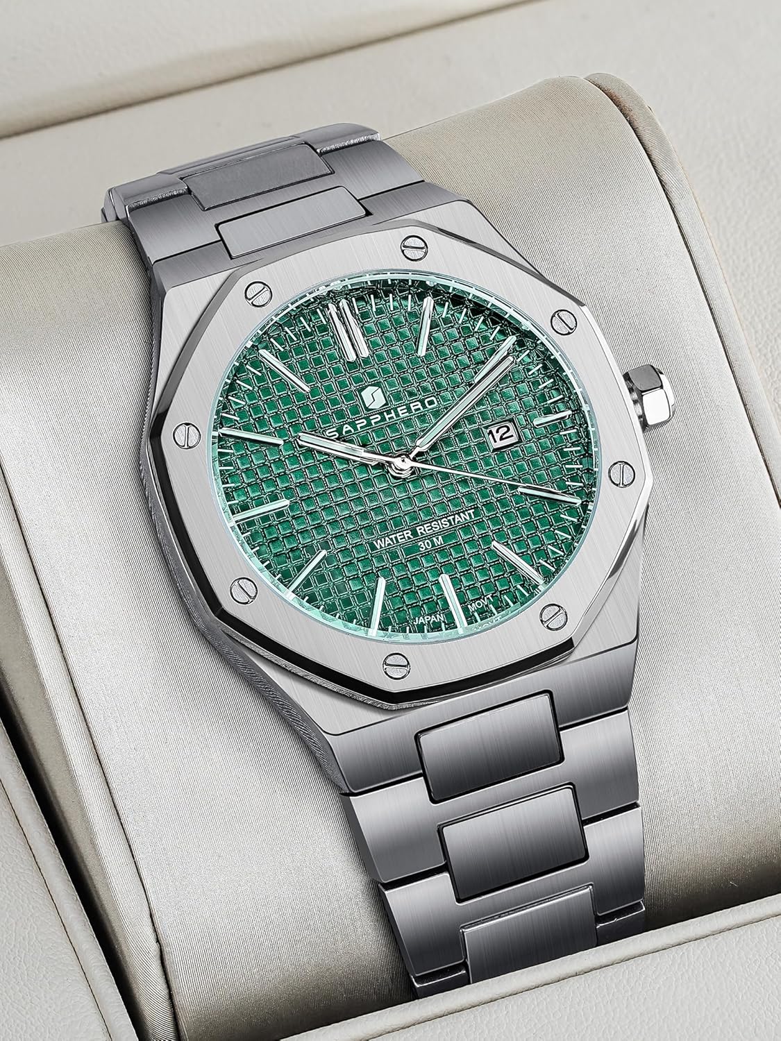Thumbnail 5 de SAPPHERO Herren Uhr Edelstahl-Quarzuhr: zeitloses Design, zuverlässige Präzision