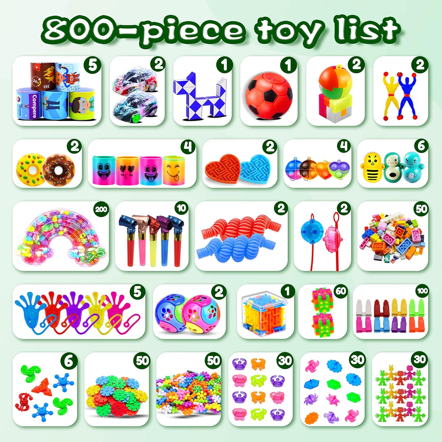 Detalle de 1000Pcs Party Favors for Kids Fidget Toys Bulk Pack (Treasure Box Rewards & Classroom Prizes)