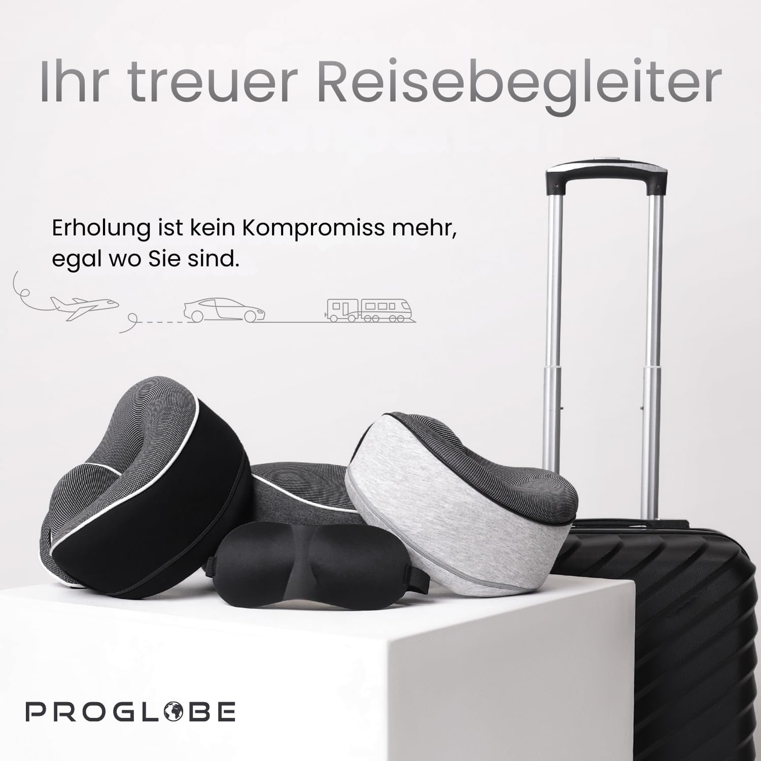 Thumbnail 6 de Proglobe Nackenkissen Reisekissen 100% Memory Foam