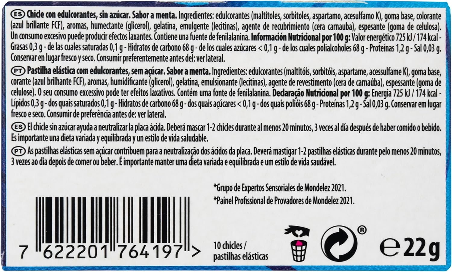 Thumbnail 3 de Trident 60 Minutos Menta 🌿, Chicles sin Azúcar, 16 Envases