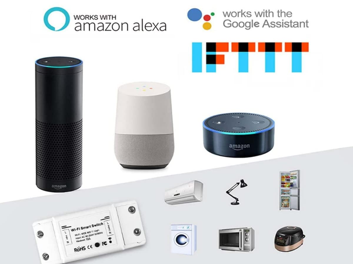 Detalle de LEDLUX SH101: 2 Pezzi Interruttore Intelligente WiFi 220V 16A 3500W – compatibile con Alexa e Google Home