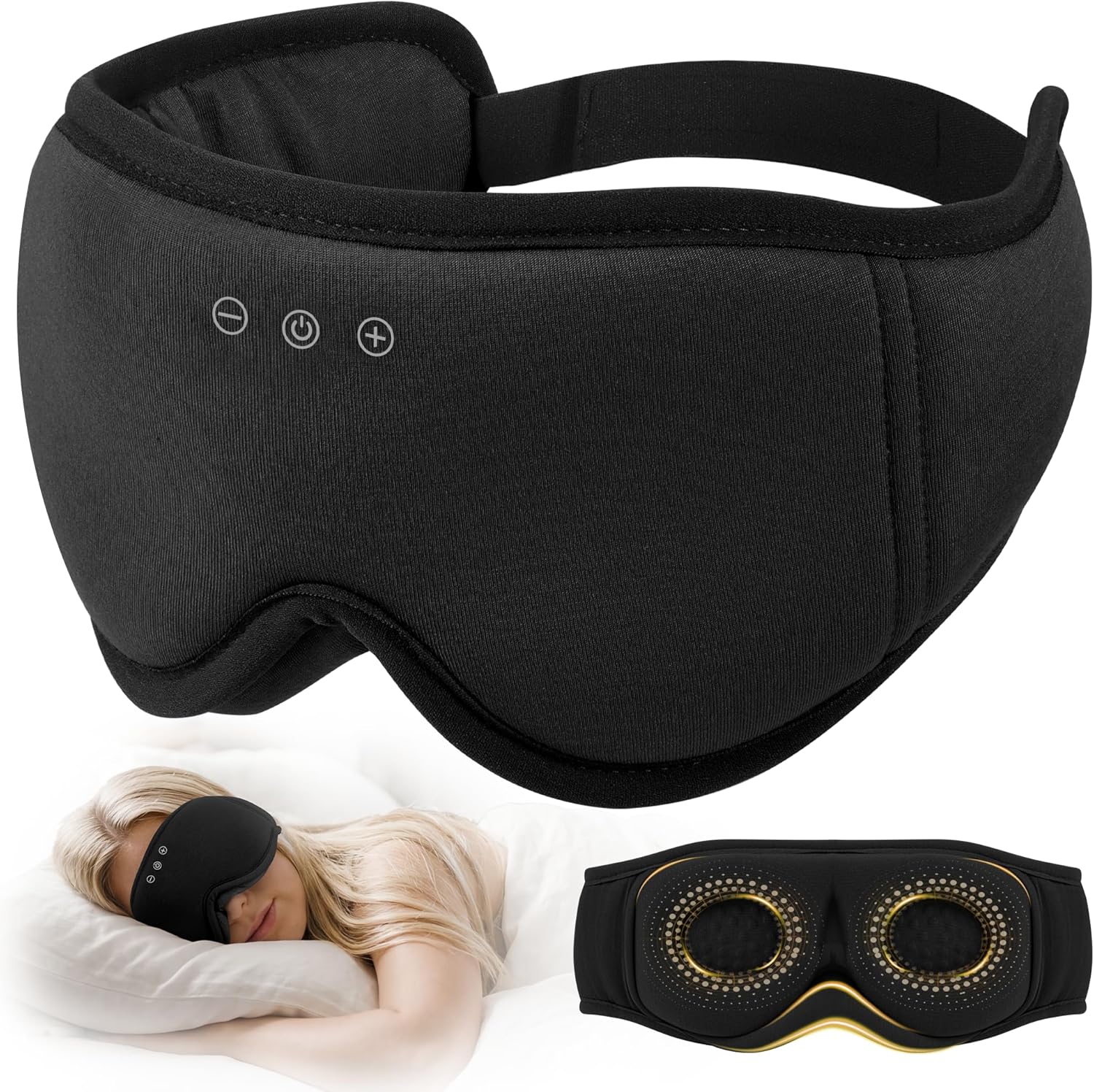 Thumbnail 2 de LOVE EYE Masque de Sommeil Bluetooth avec Écouteurs Sans Fil – Bandeau Audio 100% Occultant